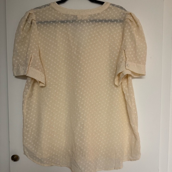 Women’s Plus Size Top Shirt Blouse Cream 1X NEW Perch by Blu Pepper - Picture 2 of 8